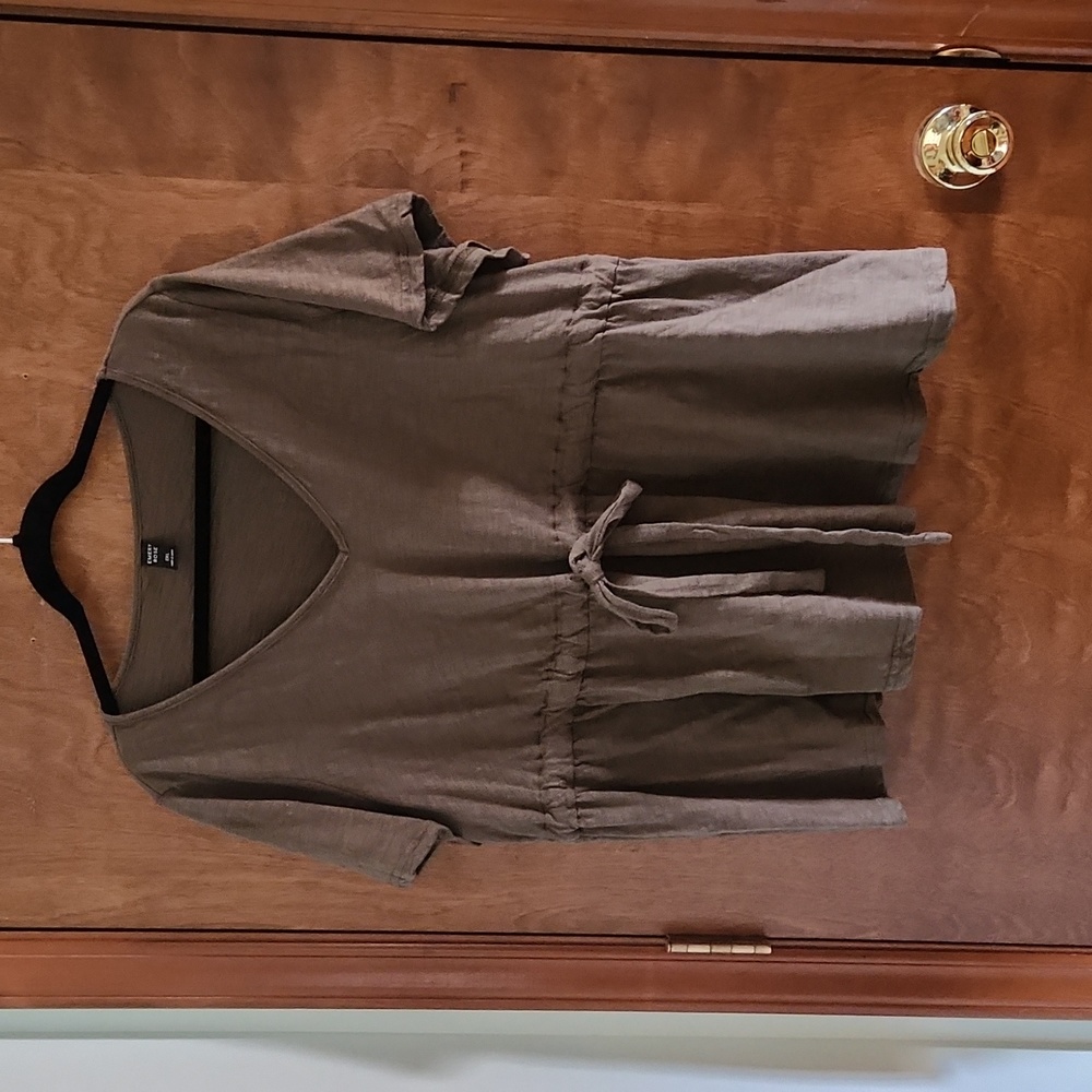 Emery Rose, Cinched Dark Green Blouse, Size 2XL, Washed but never worn